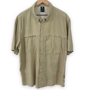 White Sierra XL Tan Short Sleeve Shirt Hiking Outdoor